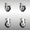 Service Caster 4 Inch 316SS Black Polyurethane Swivel Top Plate Caster Lock Brake 2 Rigid, 2PK SCC-SS316TTL20S414-PPUB-BLK-2-R-2 - alternate 1